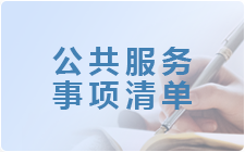 公共服务事项清单